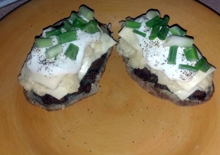 Dinner Ideas hamburger stuffed potato skins