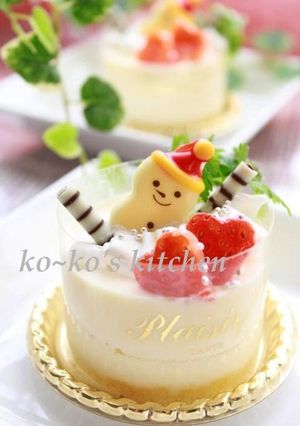 A picture of No-Bake "Rare" Cheesecake with White Chocolate Mousse.