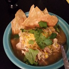 A picture of Chicken tortilla soup.