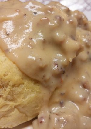 A picture of Sausage Gravy.