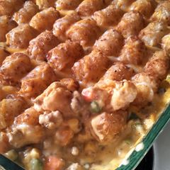 A picture of Cheesy Tater Tot Casserole.