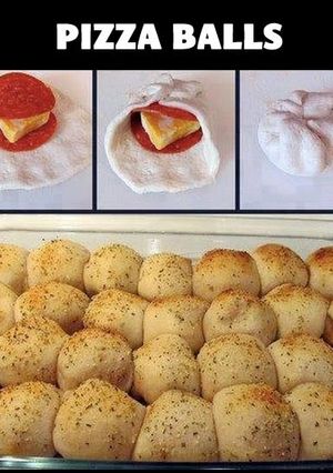 A picture of Pizza balls.