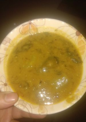 A picture of Methi palak daal.