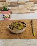 Revuelto rápido de verduras, huevos y atún
