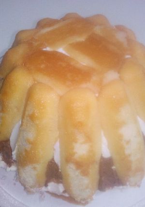 Une photo de Charlotte poire chocolat
