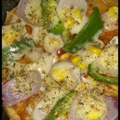 A picture of Italian homemade pizza.
