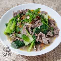 A picture of Capcay goreng siram sapi.