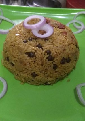 A picture of Black Chana biryani.