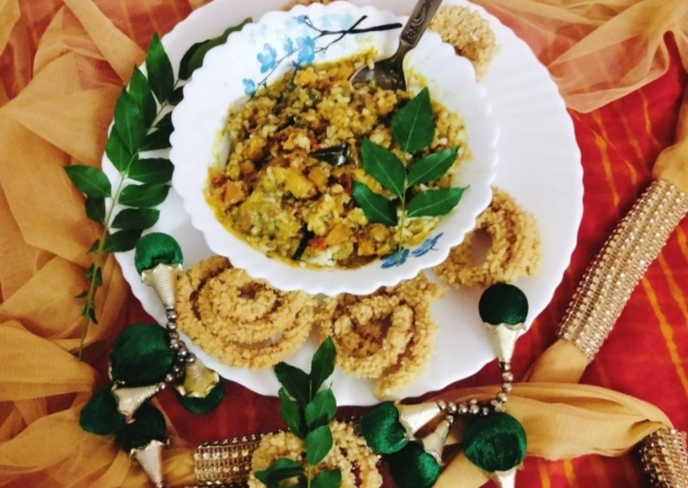 One pot green moong dal khichdi masala khichdi