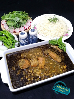 عکسی از دستور قرمه سبزی با لوبیا چشم بلبلی