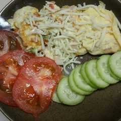 Foto principal de Huevos revueltos con queso mozzarella