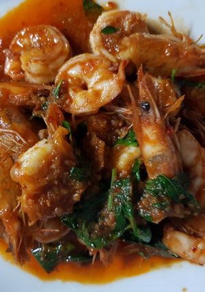รูปของ กุ้งผัดพริกแกง