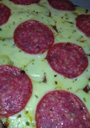 Una foto de Pizza casera