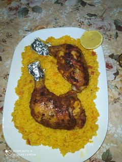 صورة لوصفة أرز بالدجاج المحمر