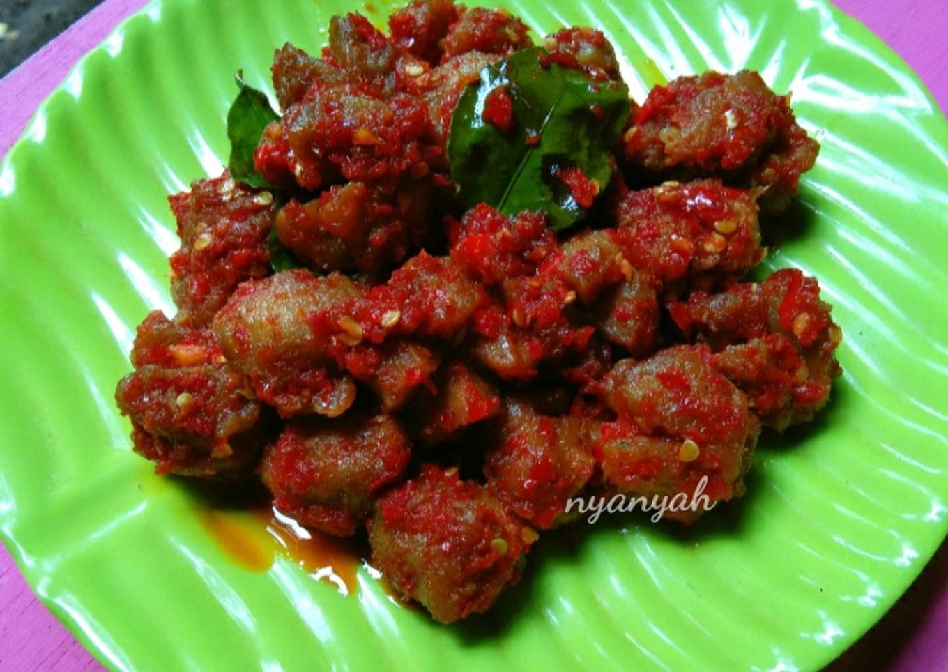 Bakso goreng pedas manis