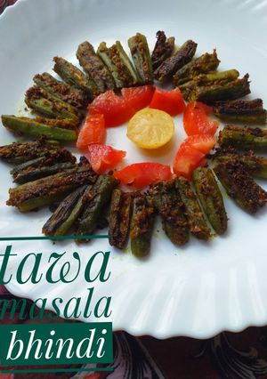 A picture of Tawa masala bhindi.