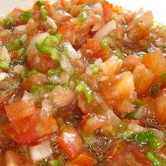 A picture of Spanish-Style Tomato Salad from Cadiz Piriñaca!.