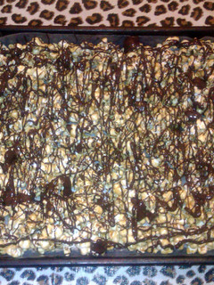 A picture of Sea Salted Caramel Popcorn Drizzled With Chocolate.