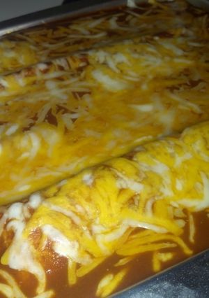 A picture of Turkey Enchiladas.