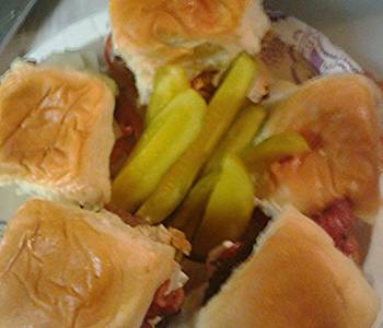 Update, Serving Recipe Pretty good sliders Delicious Nutritious