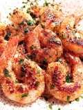 Gamberi Grigliati Paprika Aglio in Polvere e Salsa di Crostacei