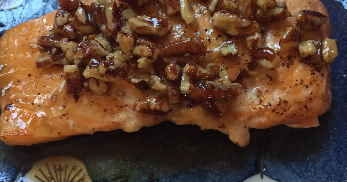 Honey Pecan Glazed Salmon Recipe by Kimber Green Cookpad
