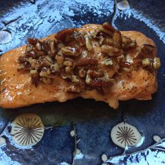 A picture of Honey Pecan Glazed Salmon.