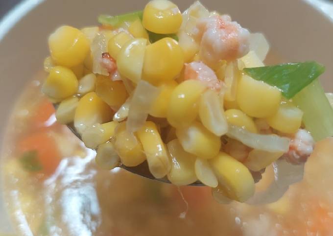 Yuk intip, Bagaimana cara buat Sup Jagung Udang  sesuai selera