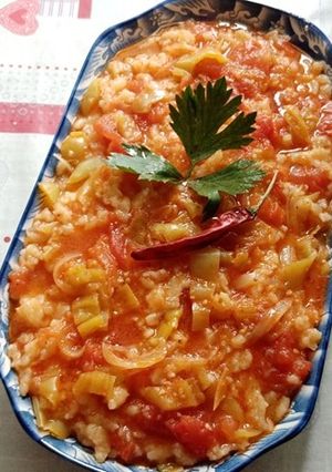Szlovák, romás, lecsós sztrapacska recept fotója