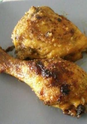 Una foto de Pollo a la Mostaza Frito con verduras al Vapor