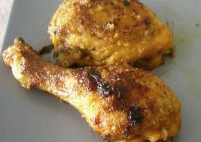 Pollo a la Mostaza Frito con verduras al Vapor Receta de JuanCake- Cookpad