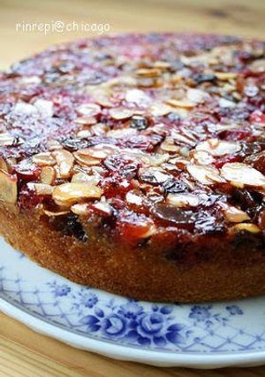 A picture of Raisin and Berry Upside Down Cake.