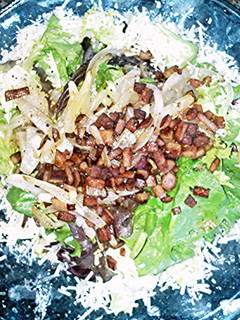 A picture of No Dressing Spam and Cheese Salad.