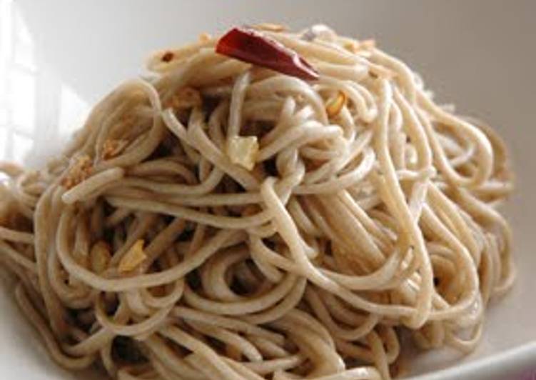 How to Prepare Quick Soba Noodle Aglio Olio e Peperoncino