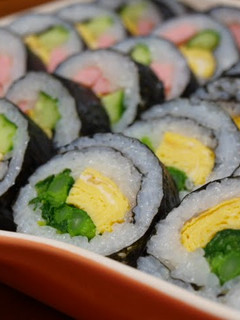 A picture of Broccolini Sushi Rolls.