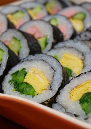 A picture of Broccolini Sushi Rolls.