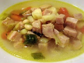 Easy Ham and White Bean Soup