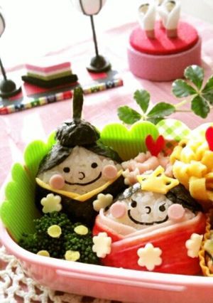 A picture of Cute Bento for the Doll Festival!.
