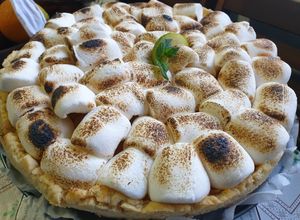 Foto principal de Lemon curd pie con marshmallows