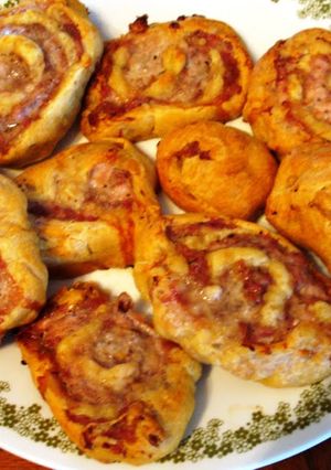 A picture of Larry's sausage rolls.