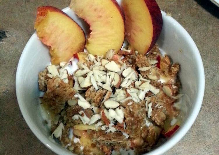 Recipe of Any-night-of-the-week peach parfait &lt;3