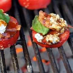 A picture of Grilled Watermelon with Bacon.