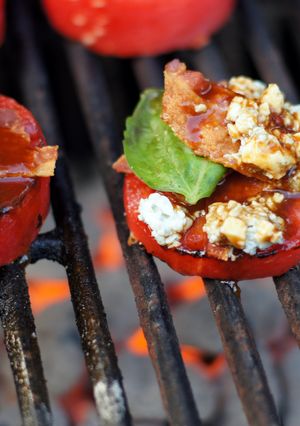 A picture of Grilled Watermelon with Bacon.