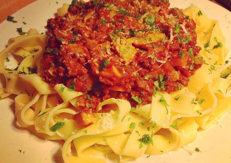 Recipe of Ultimate Fettuccine Bolognese