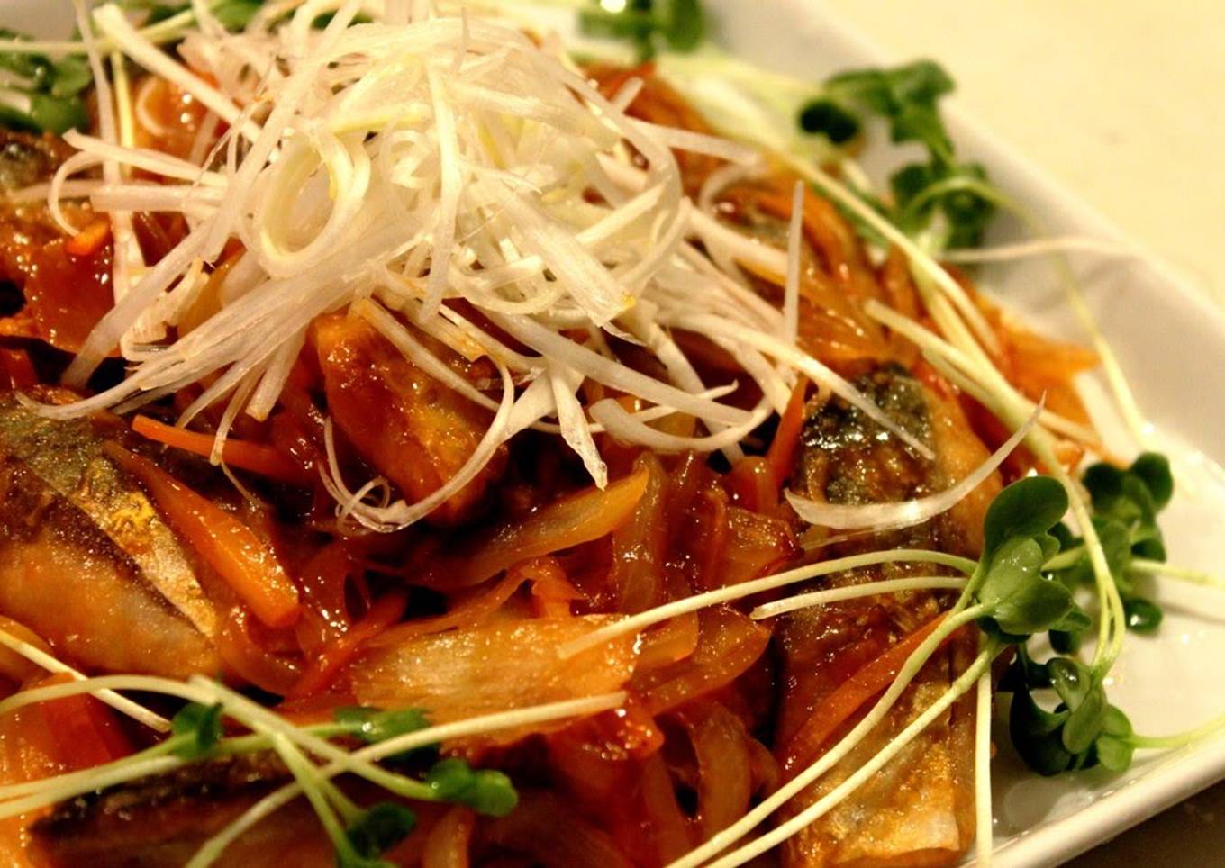 Non-Fried Mackerel with Thick Starchy Sweet and Sour Sauce Just Using a Fry Pan