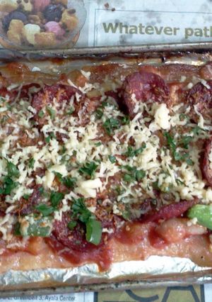 A picture of BACON Pizza.