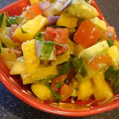 A picture of Avocado and mango salsa!.