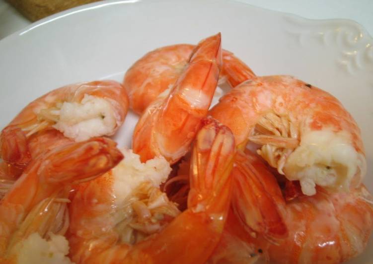 Recipe of Quick Boiled Shrimp in Salted Water
