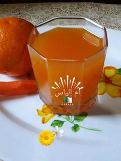 صورة لوصفة عصير الجزر والبرتقال 🥕🍊🥂