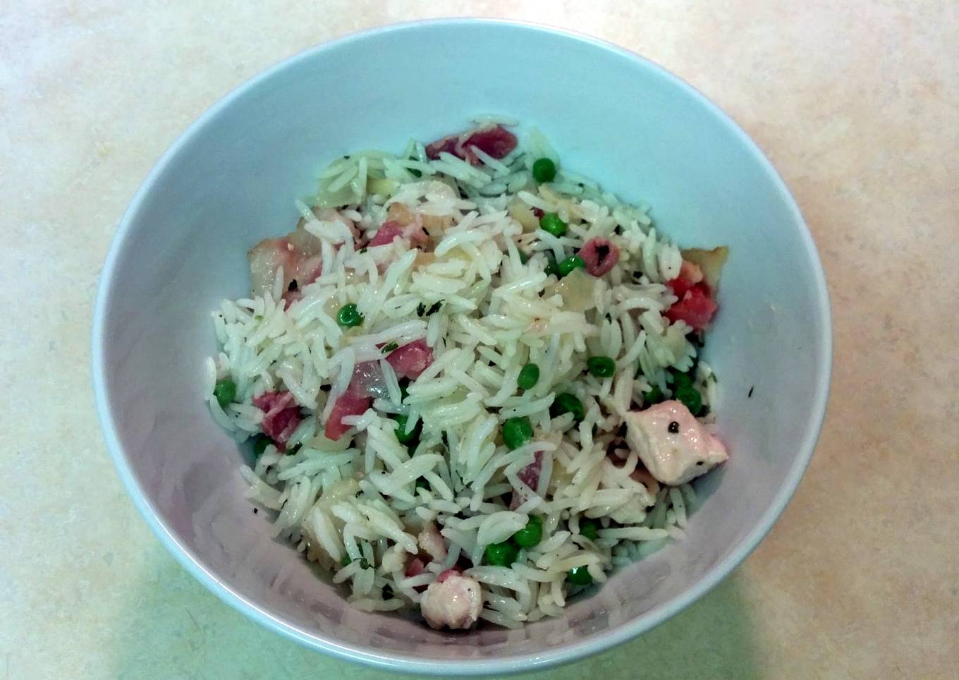 Bacon and Pea Fried Rice